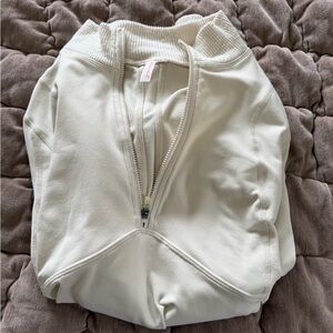 FP Movement by Free People Cream Half-Zip Pullover workout
